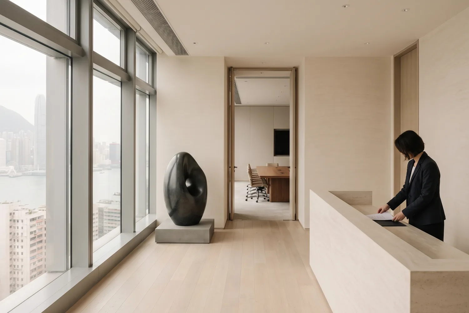 A welcoming office threshold in Hong Kong, the start of a conversation